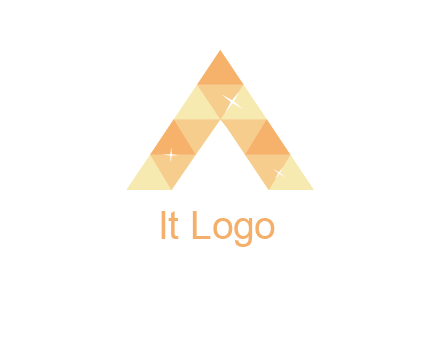 polygonal letter A with shines logo