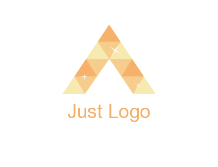 polygonal letter A with shines logo