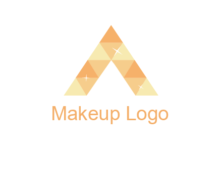 polygonal letter A with shines logo