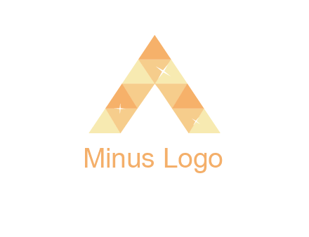 polygonal letter A with shines logo