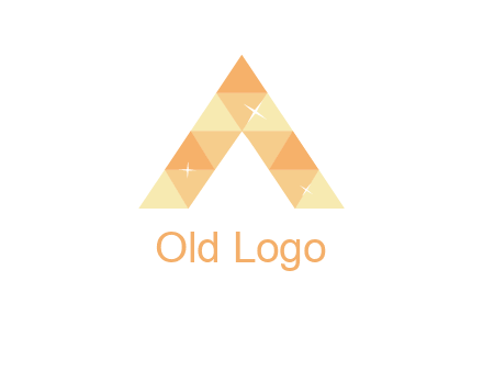 polygonal letter A with shines logo