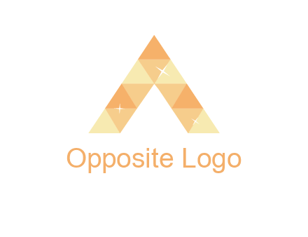 polygonal letter A with shines logo