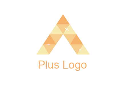 polygonal letter A with shines logo