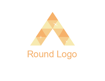 polygonal letter A with shines logo