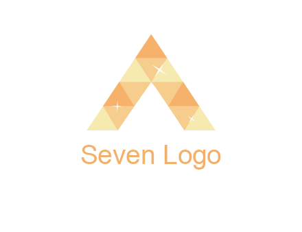 polygonal letter A with shines logo