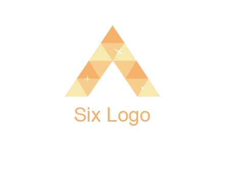 polygonal letter A with shines logo