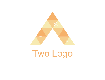 polygonal letter A with shines logo