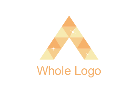 polygonal letter A with shines logo