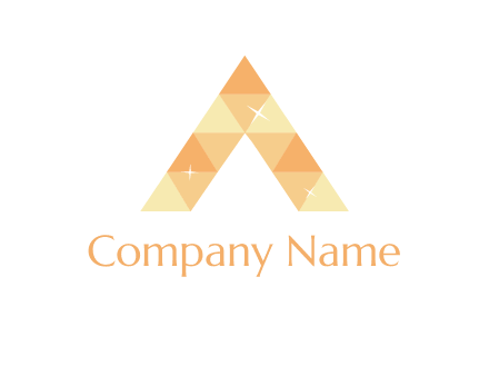 polygonal letter A with shines logo