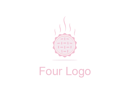 steaming pie bakery logo