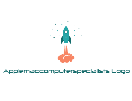 spacecraft taking off logo