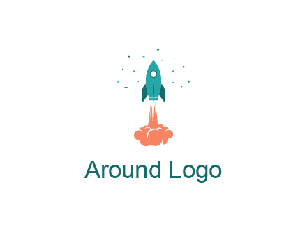 spacecraft taking off logo