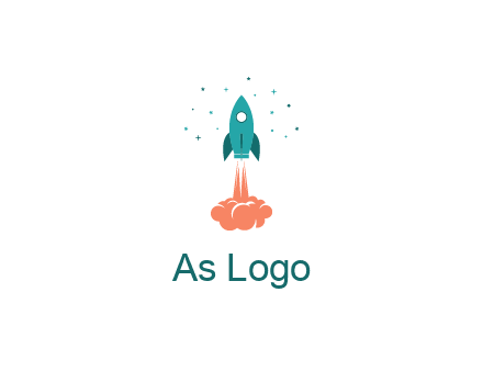 spacecraft taking off logo
