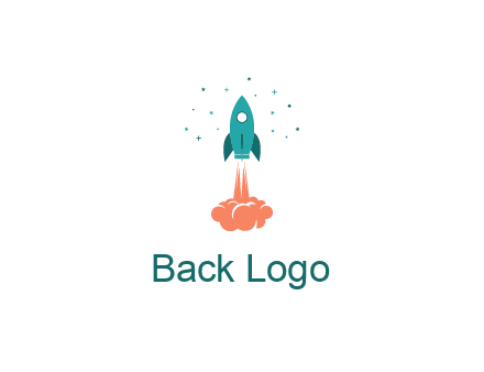 spacecraft taking off logo