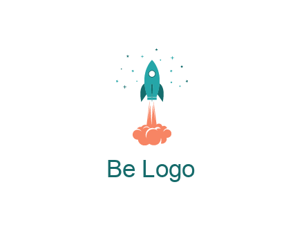 spacecraft taking off logo