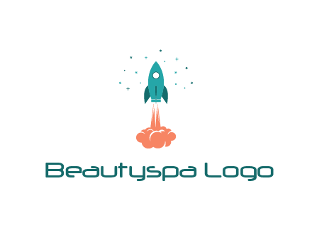 spacecraft taking off logo