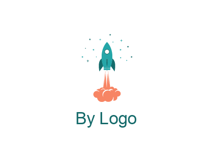 spacecraft taking off logo