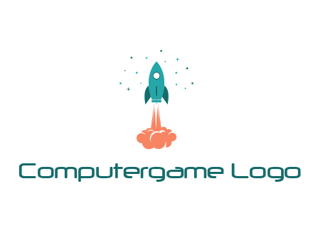 spacecraft taking off logo
