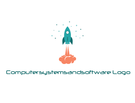 spacecraft taking off logo