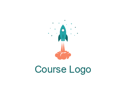 spacecraft taking off logo