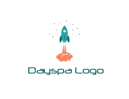 spacecraft taking off logo