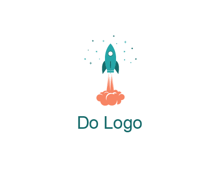 spacecraft taking off logo