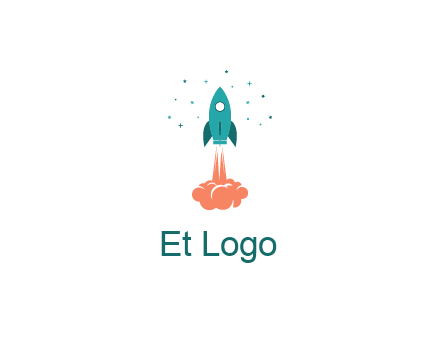 spacecraft taking off logo
