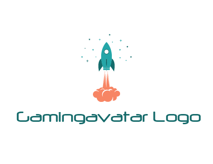 spacecraft taking off logo