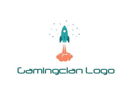spacecraft taking off logo