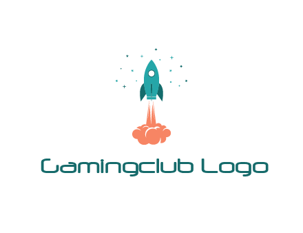 spacecraft taking off logo