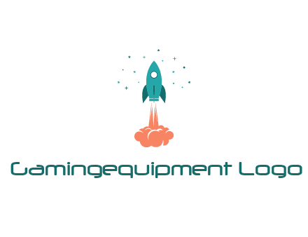 spacecraft taking off logo