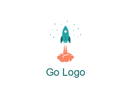 spacecraft taking off logo