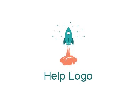 spacecraft taking off logo
