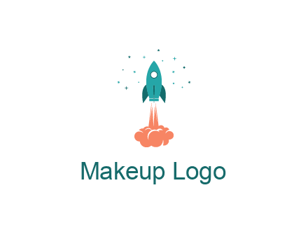 spacecraft taking off logo