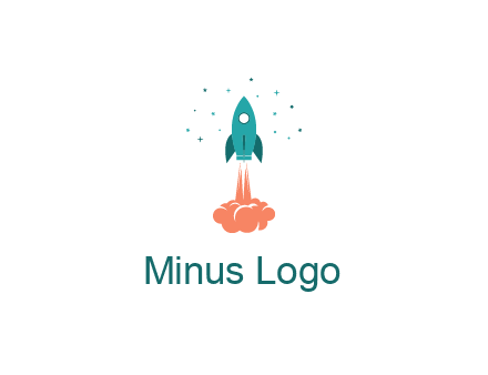 spacecraft taking off logo