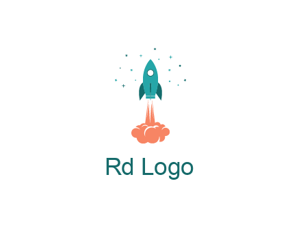 spacecraft taking off logo