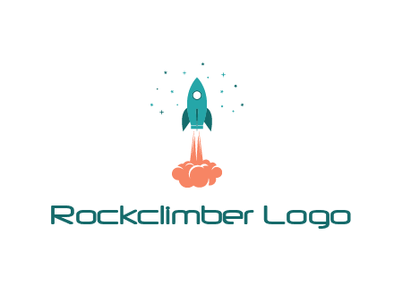 spacecraft taking off logo