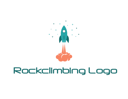 spacecraft taking off logo