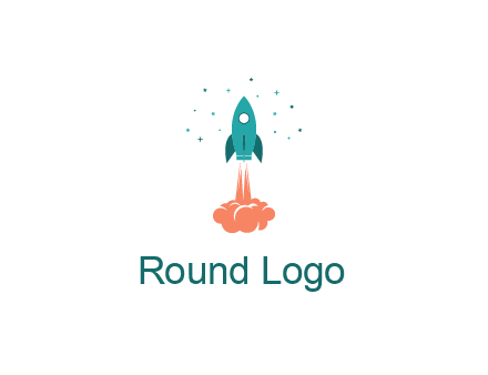 spacecraft taking off logo