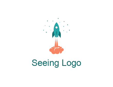spacecraft taking off logo