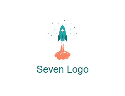 spacecraft taking off logo