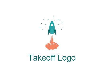 spacecraft taking off logo