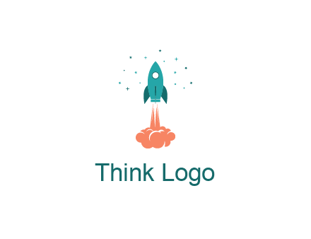 spacecraft taking off logo