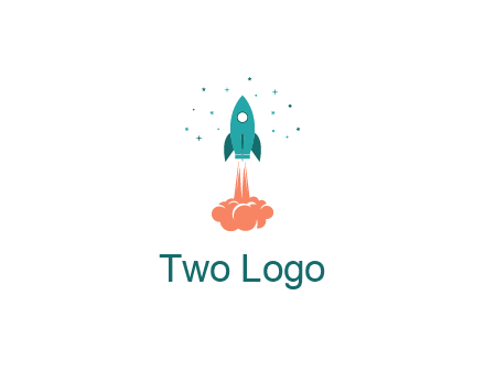 spacecraft taking off logo