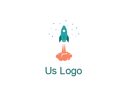 spacecraft taking off logo