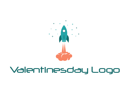 spacecraft taking off logo