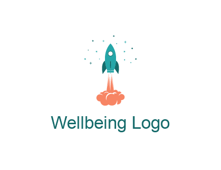spacecraft taking off logo