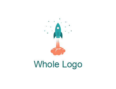 spacecraft taking off logo