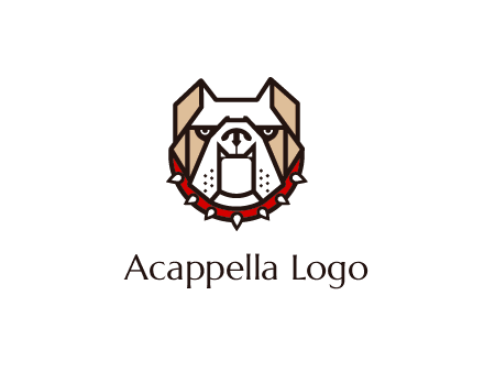 geometrical bulldog logo