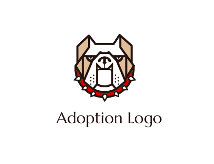 geometrical bulldog logo